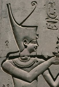 Detalle de un relieve, faraón de Egyptian